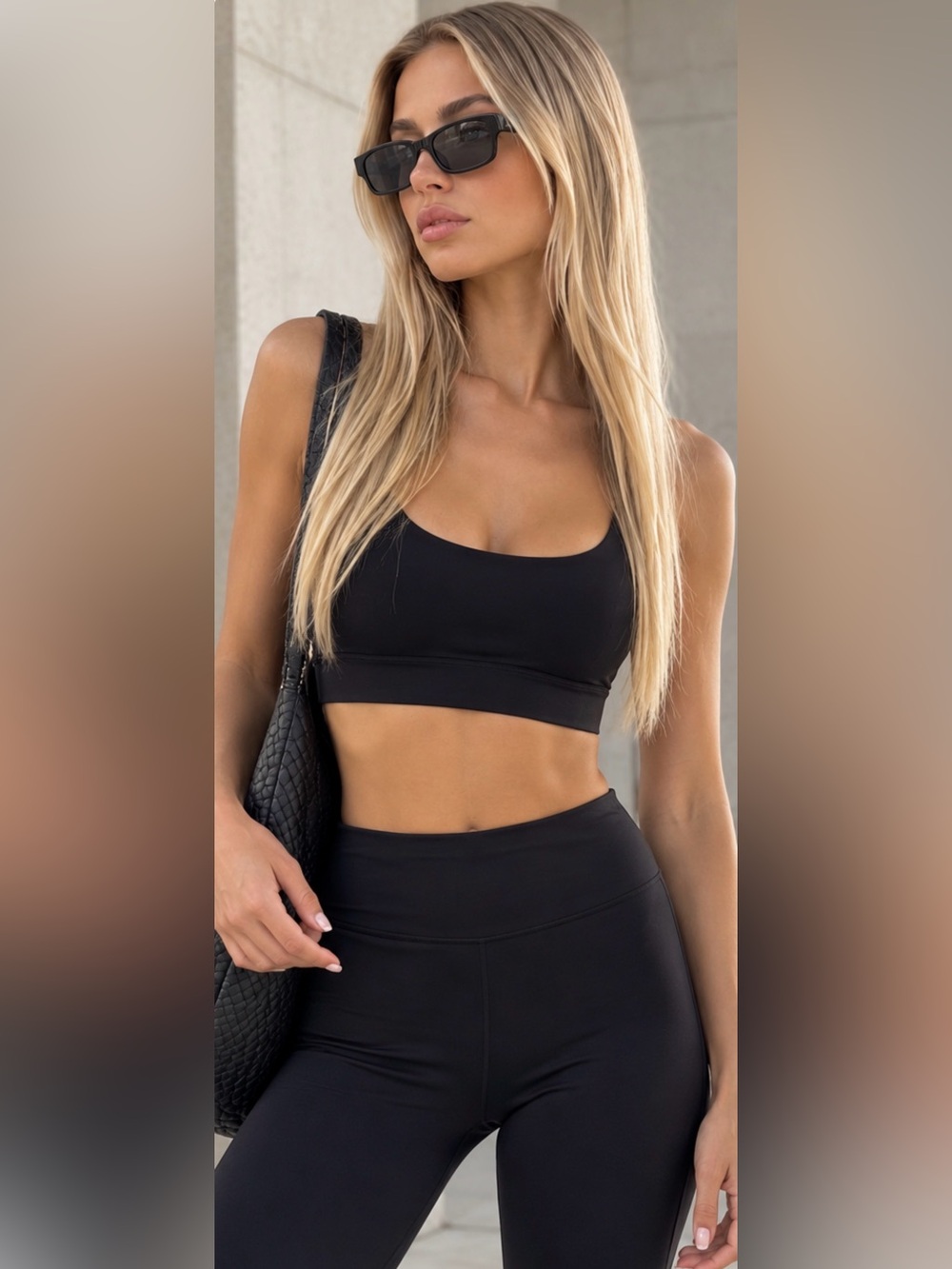 Adanola Black Strappy Sports Bra Crop Top XS